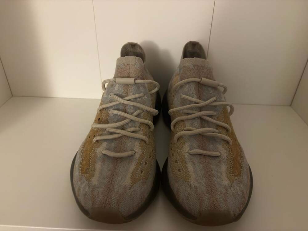 Adidas Yeezy Boost Alien 380 Pepper Light Gray Brown Lace Up Sneakers Size 5.5
